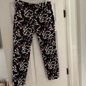 Banana Republic Floral Sloan pants sz 4